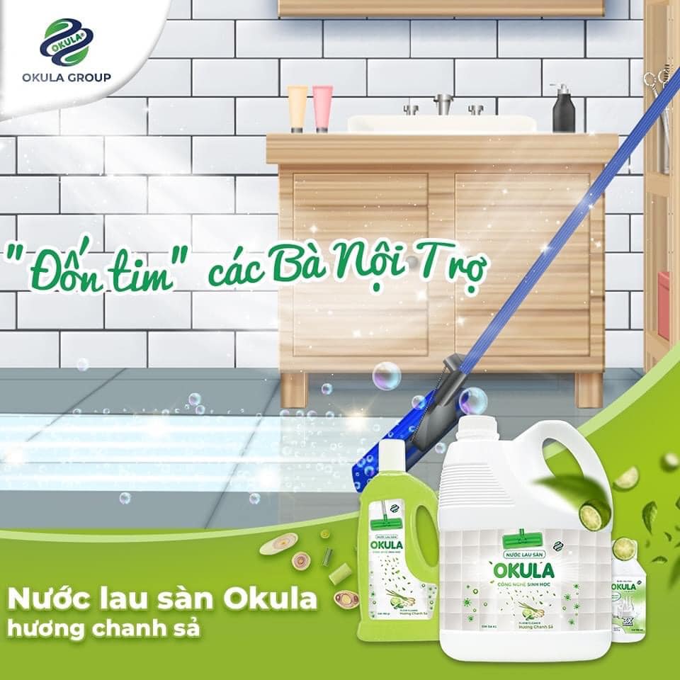 Nước lau sàn OKULA Hương Chanh Sả