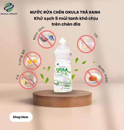 Nước rửa chén OKULA hương chanh sả