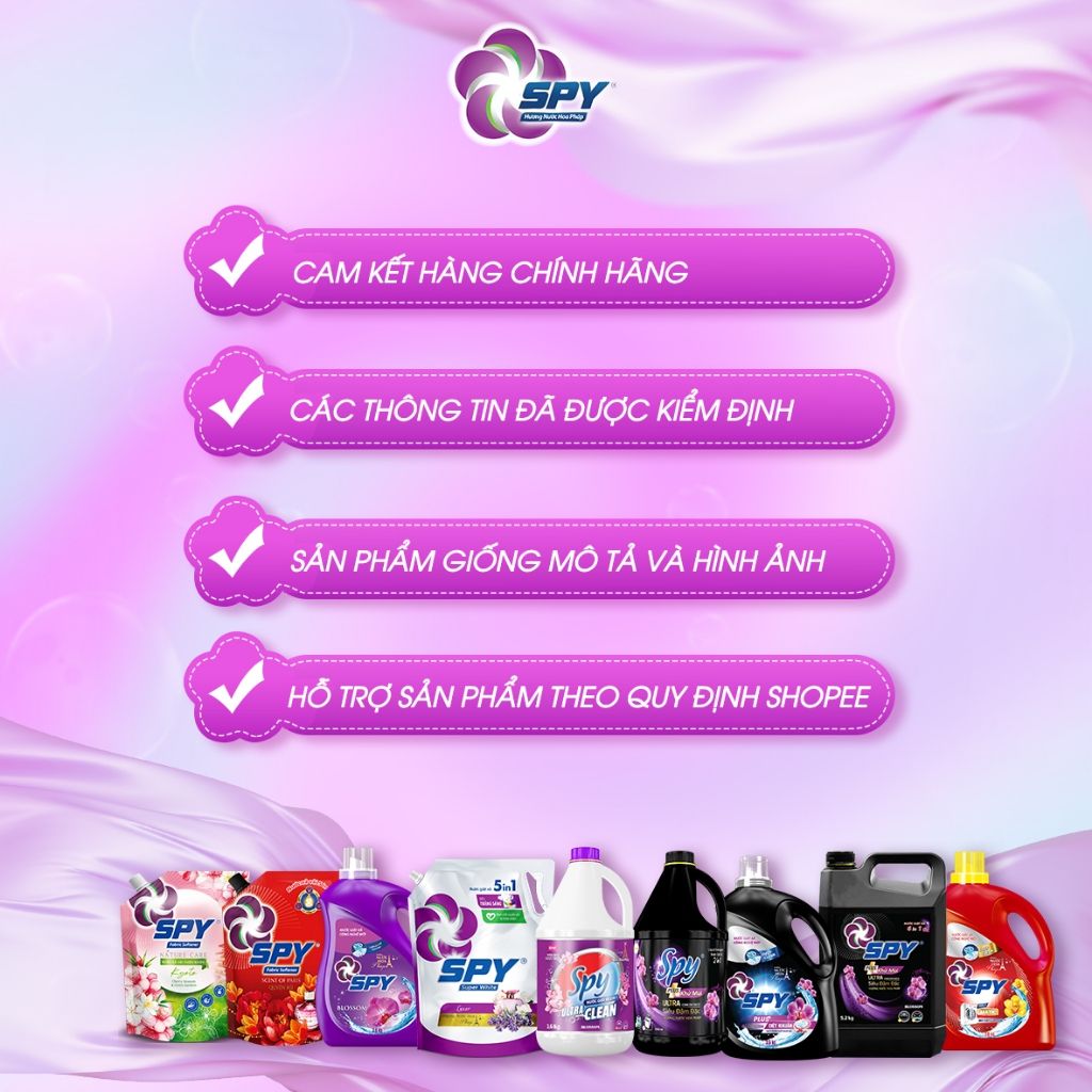 Nước giặt xả SPY Deep Clean Plus - Sạch sâu - Lưu hương bền lâu