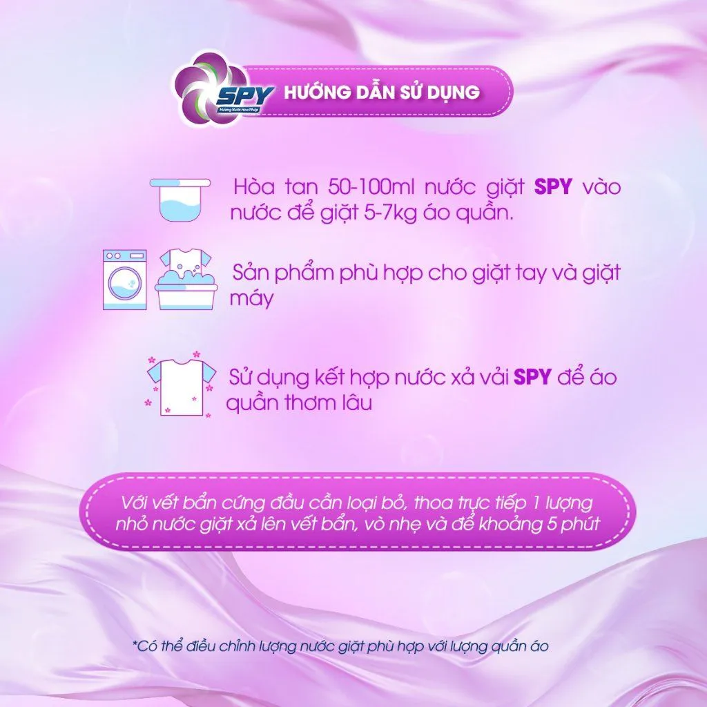 Nước Giặt Xả Cửa Ngang SPY Ultra Clean Matic