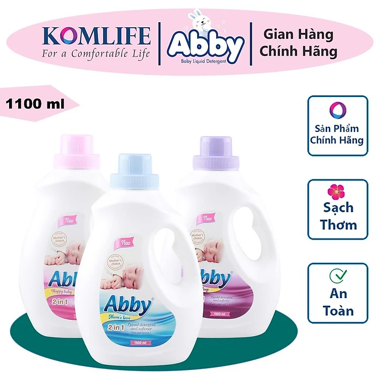 Nước giặt xả mẹ và bé ABBY 5in1