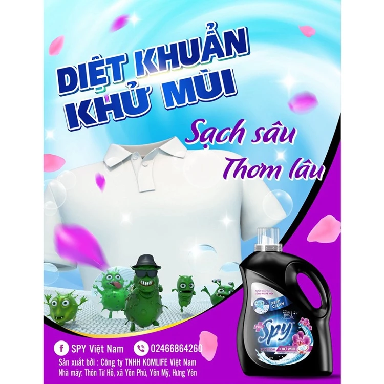 Nước giặt xả SPY Deep Clean Plus - Sạch sâu - Lưu hương bền lâu