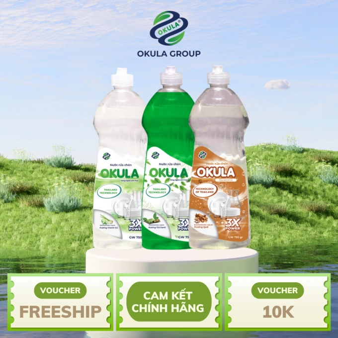 Nước rửa chén OKULA hương chanh sả