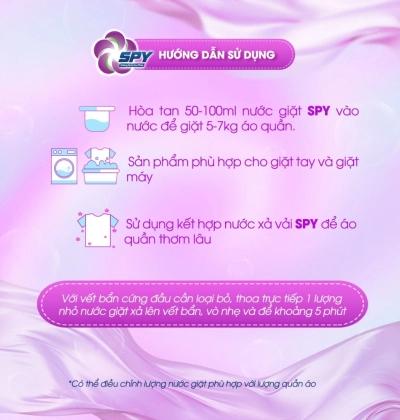 Nước Giặt Xả Cửa Ngang SPY Ultra Clean Matic